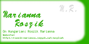 marianna roszik business card